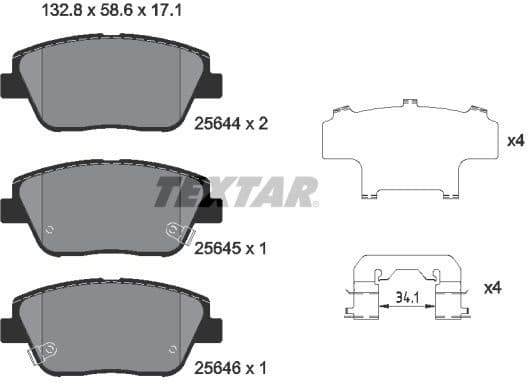 Brake Pad Set, disc brake 2564401