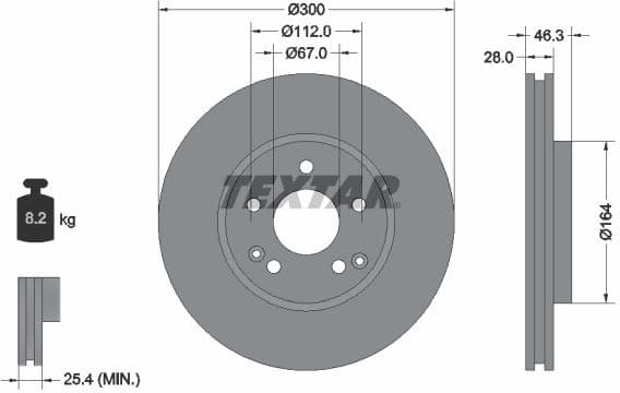 Brake Disc PRO+ 92106005