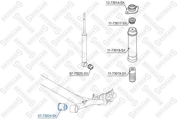 Mounting, control/trailing arm 87-73024-SX