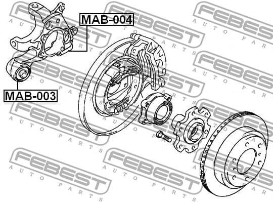 Mounting, control/trailing arm MAB-004 - image 2