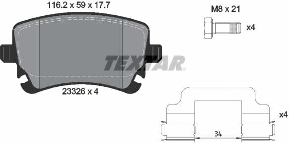 Brake Pad Set, disc brake Q+ 2332607