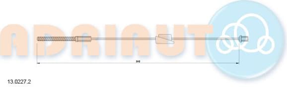 Cable Pull, parking brake 13.0227.2