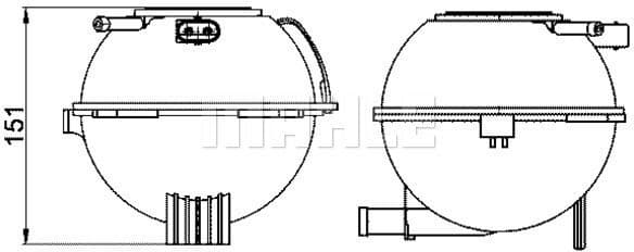 Expansion Tank, coolant BEHR CRT 22 000S