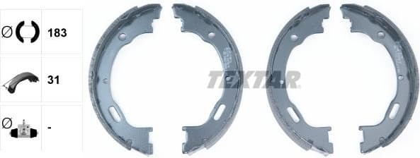 Brake Shoe Set, parking brake 91057800