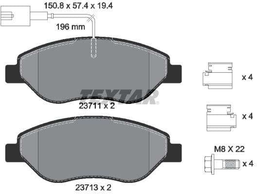 Brake Pad Set, disc brake Q+ 2371104