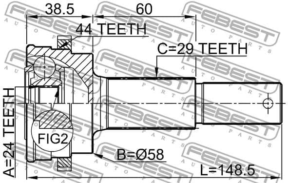 Joint Kit, drive shaft 0210-T30RA44 - image 2
