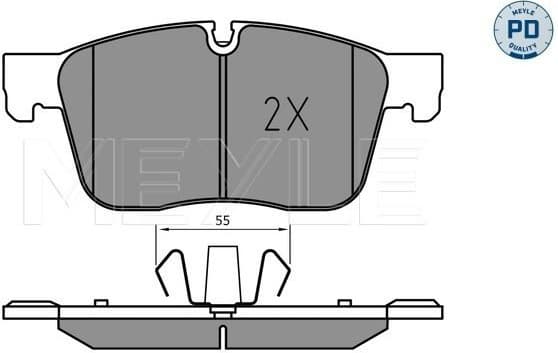 Brake Pad Set, disc brake MEYLE-PD: Advanced performance and design. 025 223 0218/PD