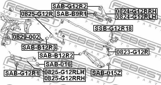 Mounting, control/trailing arm SAB-G12R2 - image 2