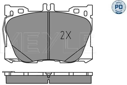 Brake Pad Set, disc brake MEYLE-PD: Advanced performance and design. 025 225 8618/PD