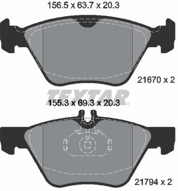 Brake Pad Set, disc brake Q+ 2167001