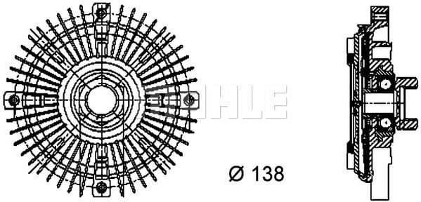 Clutch, radiator fan BEHR *** PREMIUM LINE *** CFC 61 000P