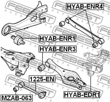 Control/Trailing Arm, wheel suspension 1225-EN - image 2