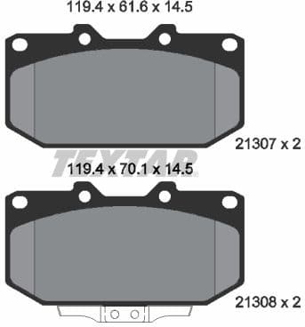Brake Pad Set, disc brake 2130701