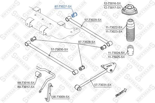 Mounting, control/trailing arm 87-73027-SX