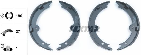 Brake Shoe Set, parking brake 91074000
