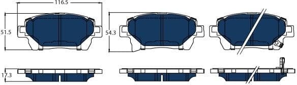 Brake Pad Set, disc brake ELECTRIC BLUE GDB3317BTE