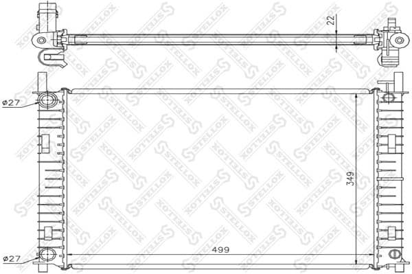 Radiator, engine cooling 10-25781-SX