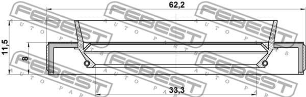 Shaft Seal, drive shaft 95HBY-35620812R - image 2