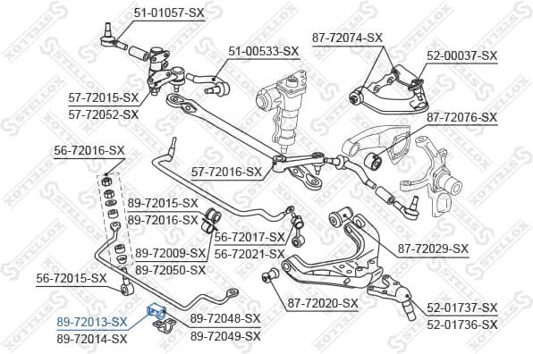 Mounting, stabiliser bar 89-72013-SX - image 2