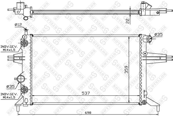 Radiator, engine cooling 10-26066-SX