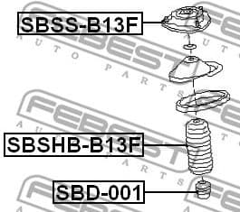 Suspension Strut Support Mount SBSS-B13F - image 2