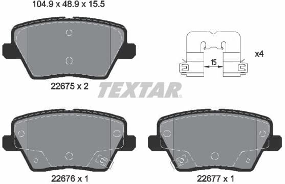 Brake Pad Set, disc brake Q+ 2267501
