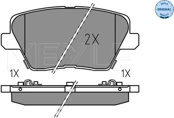 Brake Pad Set, disc brake MEYLE-ORIGINAL: True to OE. 025 226 7516