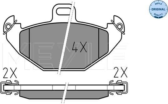 Brake Pad Set, disc brake MEYLE-ORIGINAL: True to OE. 025 219 6514