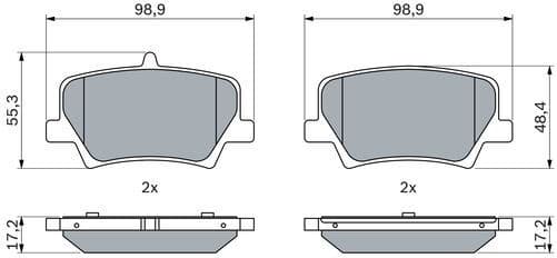 Brake Pad Set, disc brake 0 986 424 996