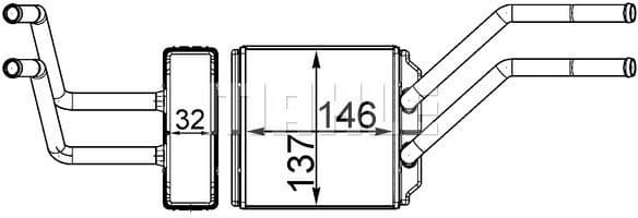 Heat Exchanger, interior heating BEHR AH 226 000S