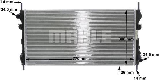 Radiator, engine cooling BEHR CR 1143 000S - image 12