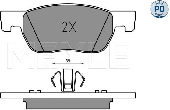 Brake Pad Set, disc brake MEYLE-PD: Advanced performance and design. 025 223 4220/PD