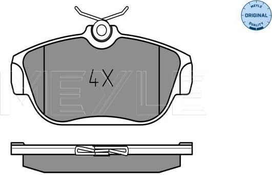 Brake Pad Set, disc brake MEYLE-ORIGINAL: True to OE. 025 201 6418