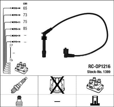 Ignition Cable Kit RC-OP1216