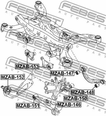 Mounting, control/trailing arm MZAB-146 - image 2