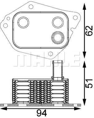 Oil Cooler, engine oil BEHR CLC 199 000S