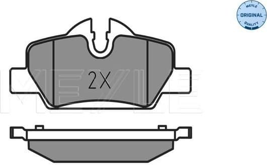 Brake Pad Set, disc brake MEYLE-ORIGINAL: True to OE. 025 259 8016