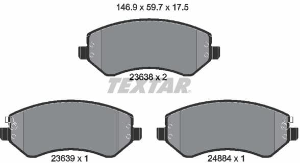 Brake Pad Set, disc brake 2363801