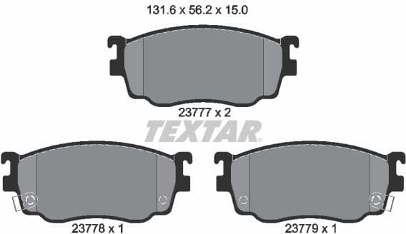 Brake Pad Set, disc brake 2377701