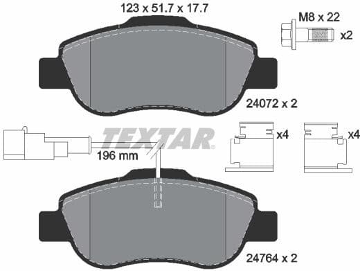 Brake Pad Set, disc brake Q+ 2476401