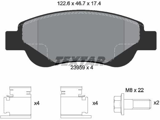 Brake Pad Set, disc brake Q+ 2395901