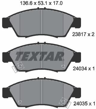 Brake Pad Set, disc brake 2381701