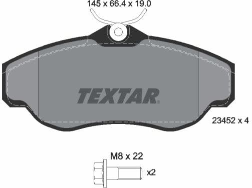 Brake Pad Set, disc brake Q+ 2345201