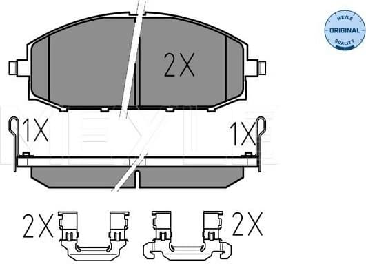 Brake Pad Set, disc brake MEYLE-ORIGINAL: True to OE. 025 236 1118/W
