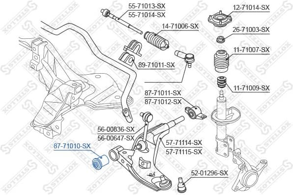 Mounting, control/trailing arm 87-71010-SX - image 2