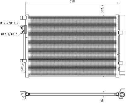 Condenser, air conditioning EASY FIT 350492