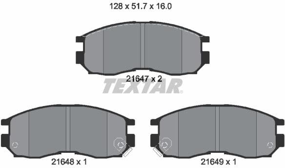 Brake Pad Set, disc brake 2164701