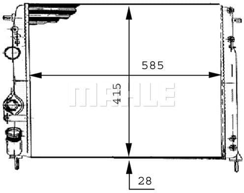 Radiator, engine cooling BEHR CR 493 000S - image 2