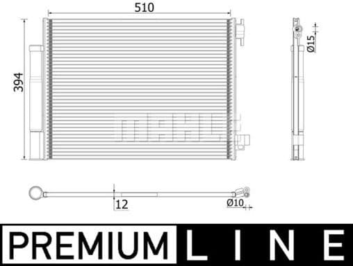 Condenser, air conditioning BEHR *** PREMIUM LINE *** AC 73 000P