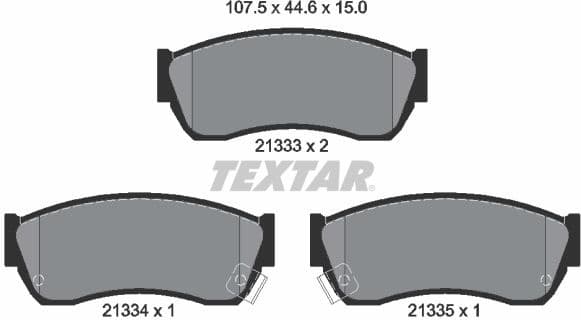 Brake Pad Set, disc brake 2133301